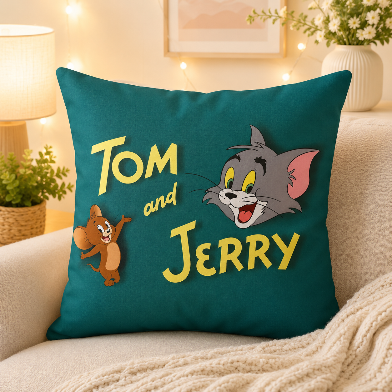 Almohadón de Tom y Jerry