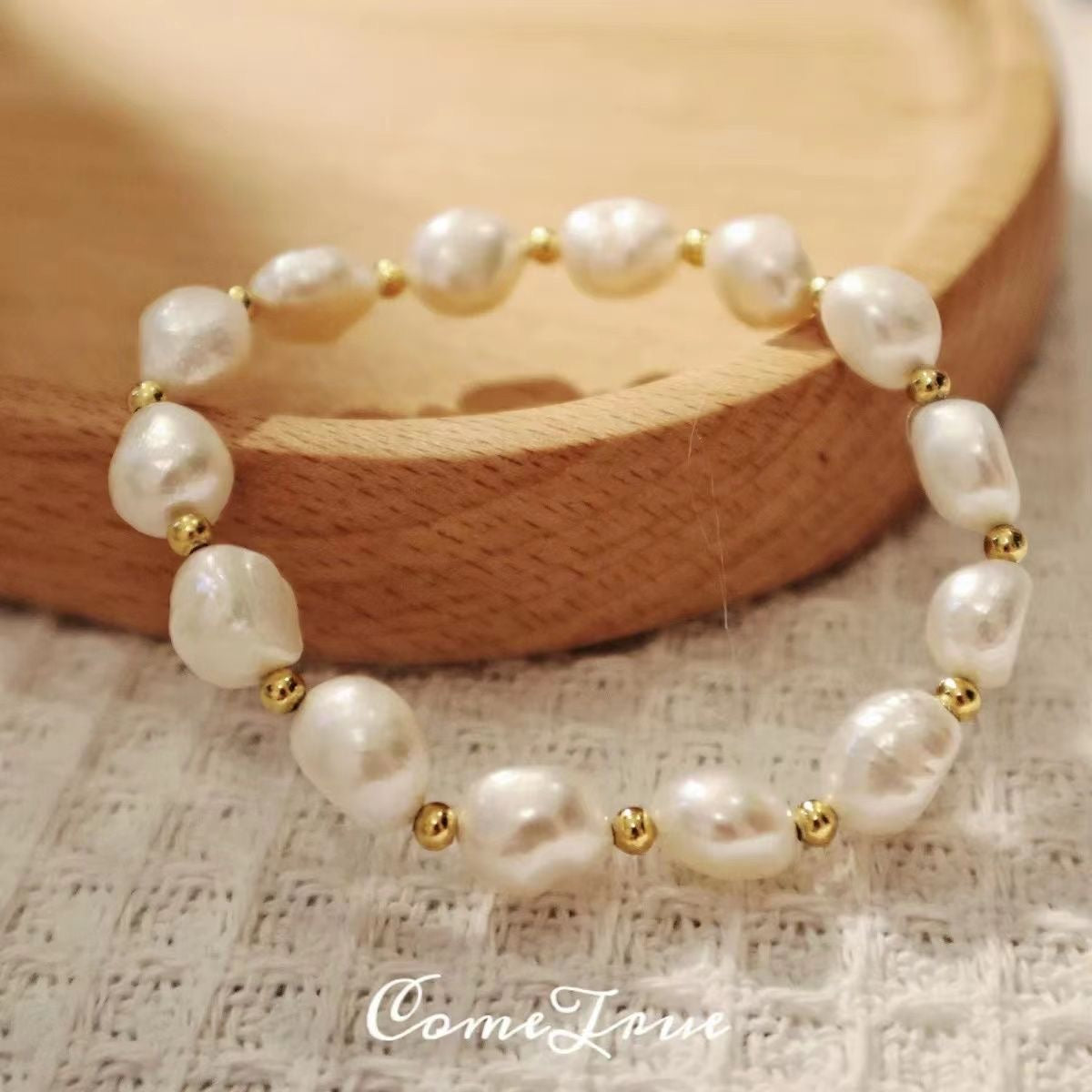 Pulsera de perlas cultivadas naturales
