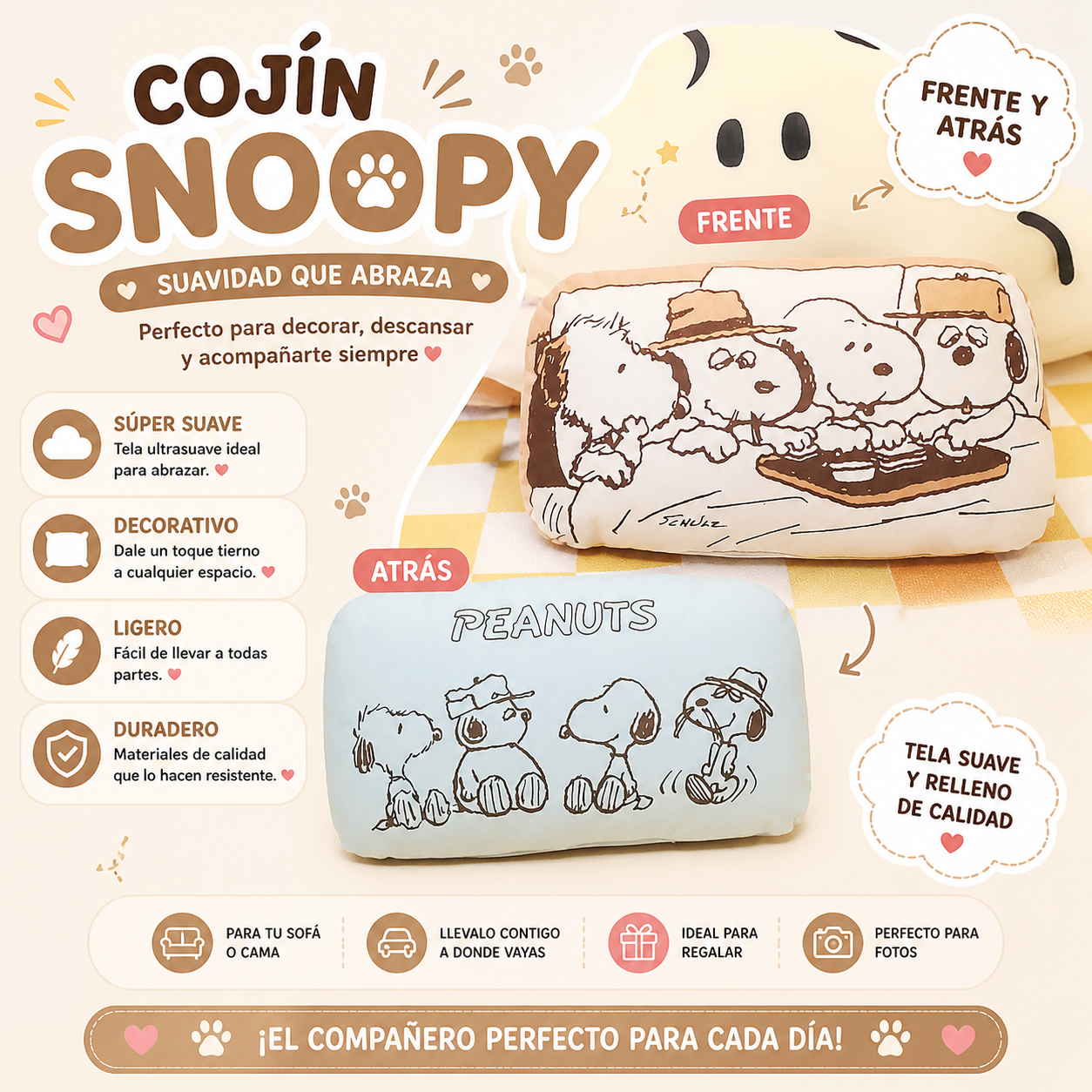 Almohada Snoopy