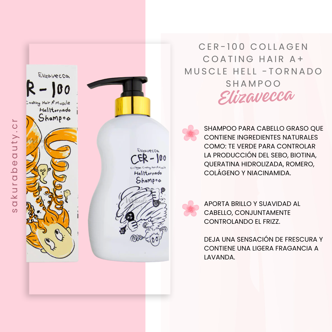 CER-100 Collagen Coating Hair A+ Muscle Hell -Tornado Shampoo