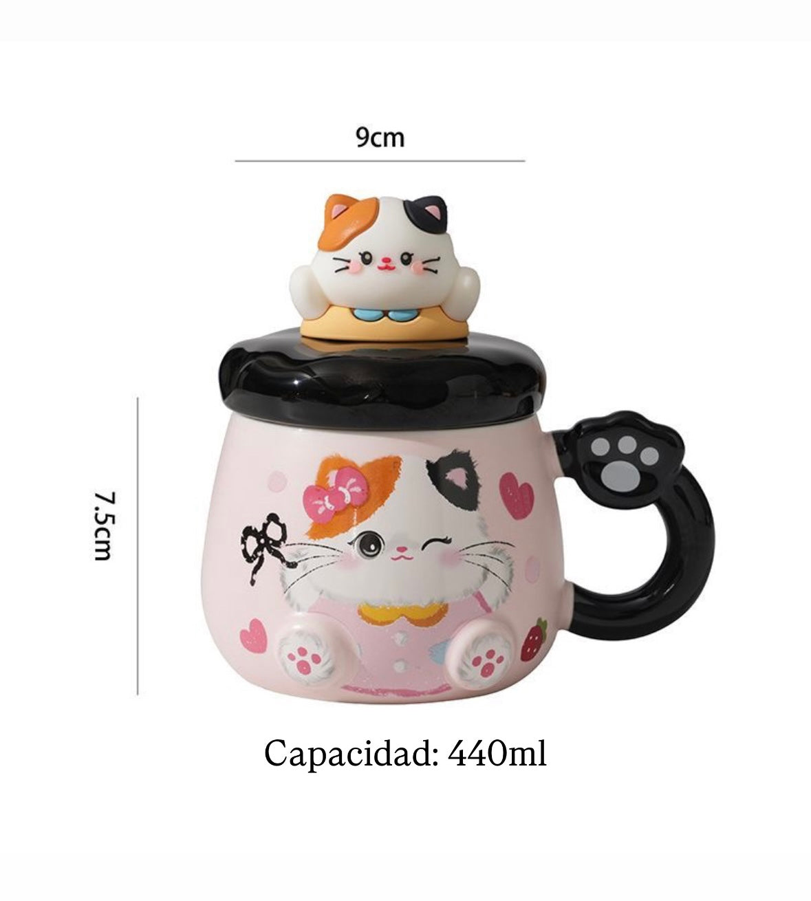 Jarra de Gato con tapa