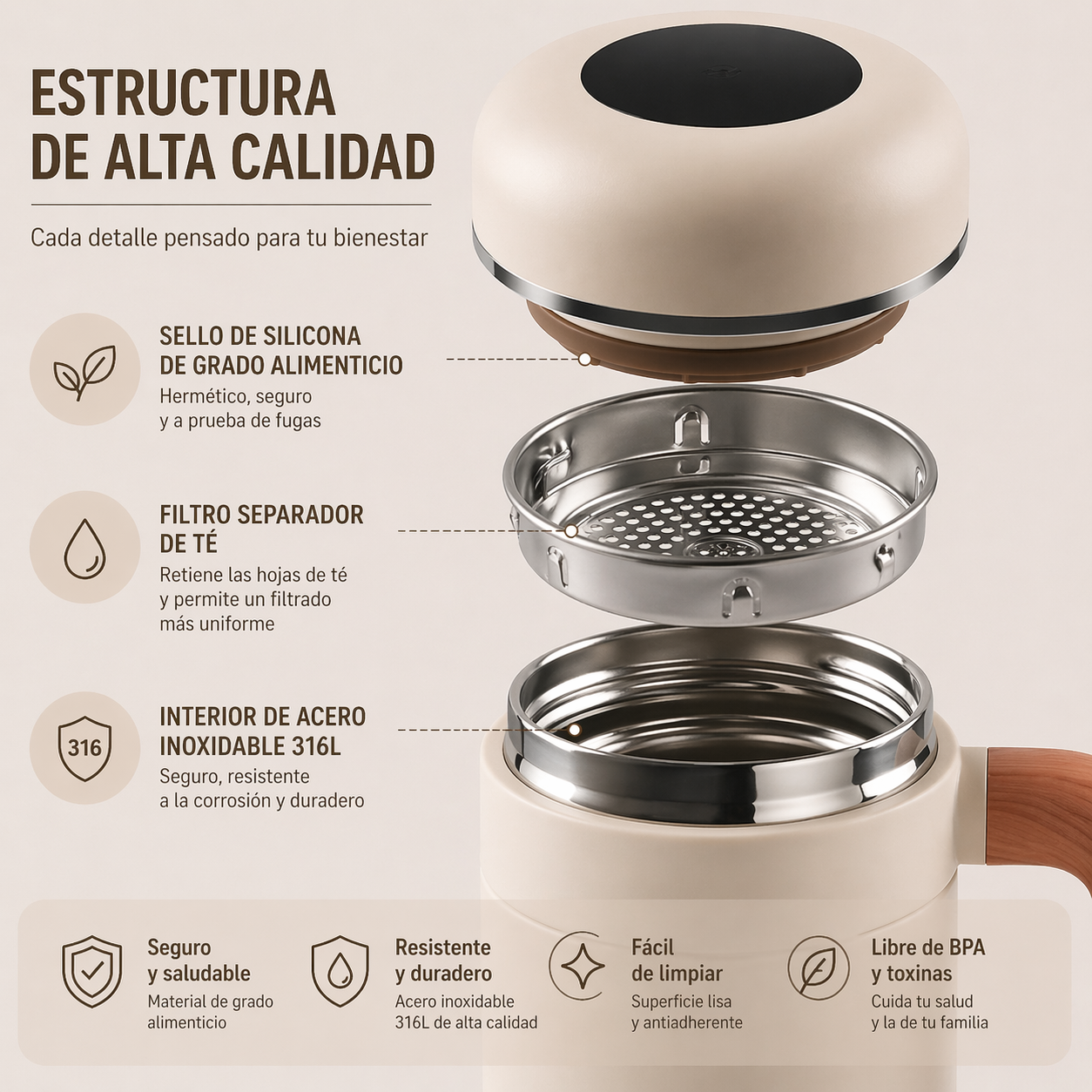 Jarra térmica Snoopy verde/blanca