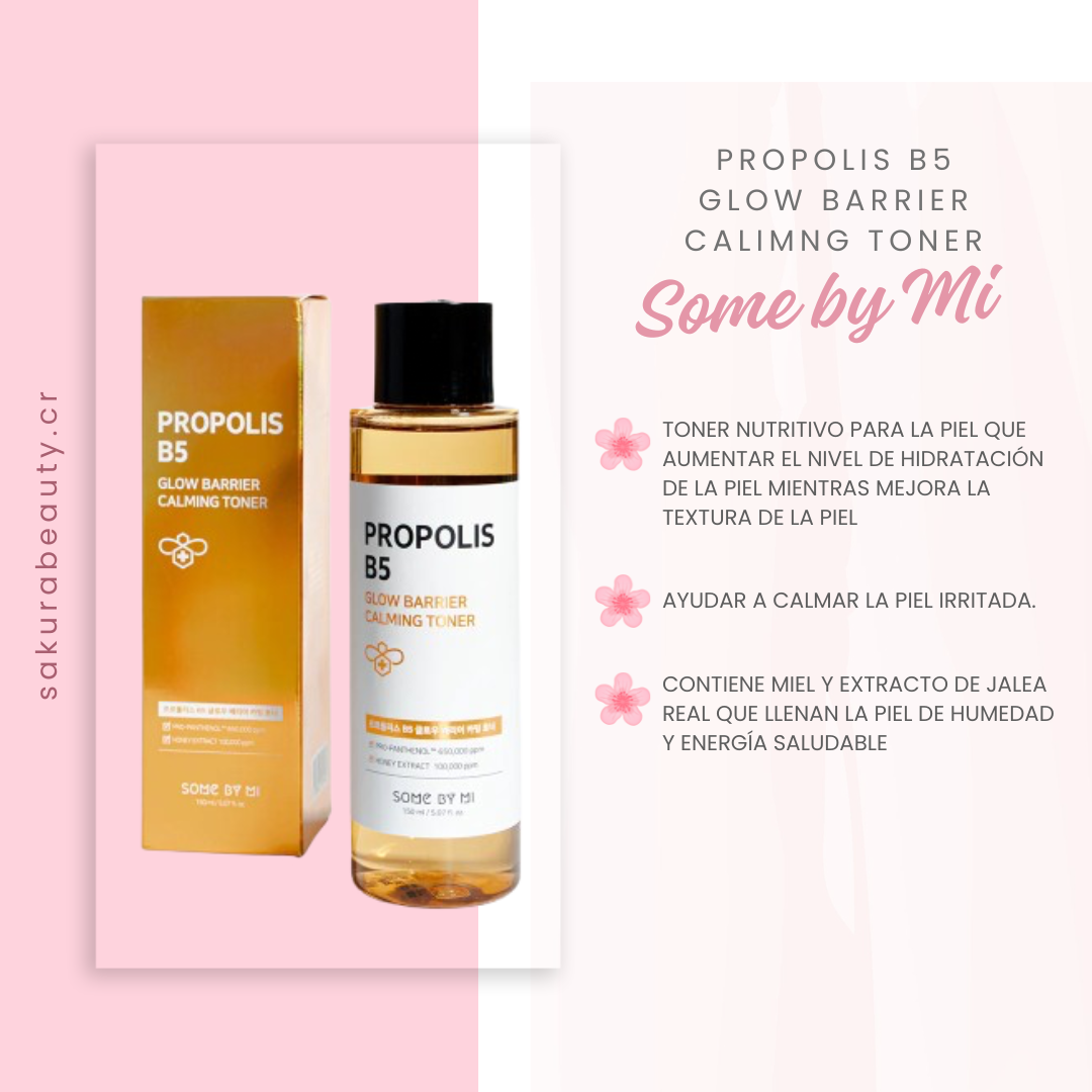 Tónico Propolis B5 Glow Barrier Calimng toner - Some by Mi