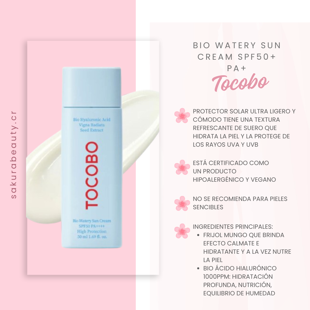 Bloqueador solar Bio Watery Sun Cream SPF50+ PA+- Tocobo