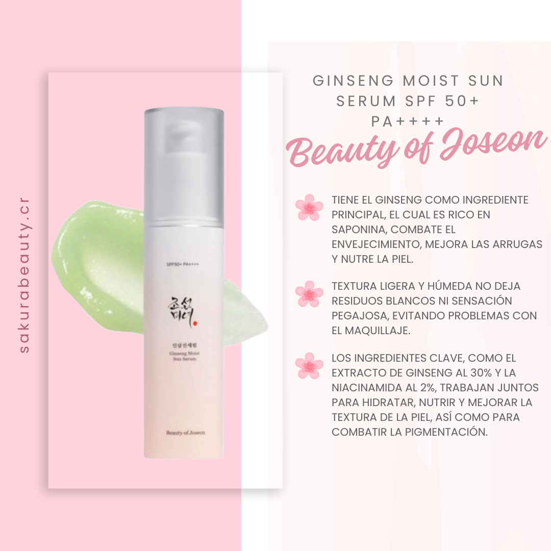 Bloqueador solar Ginseng Moist Sun Serum SPF 50+ PA++++ - Beauty of Joseon