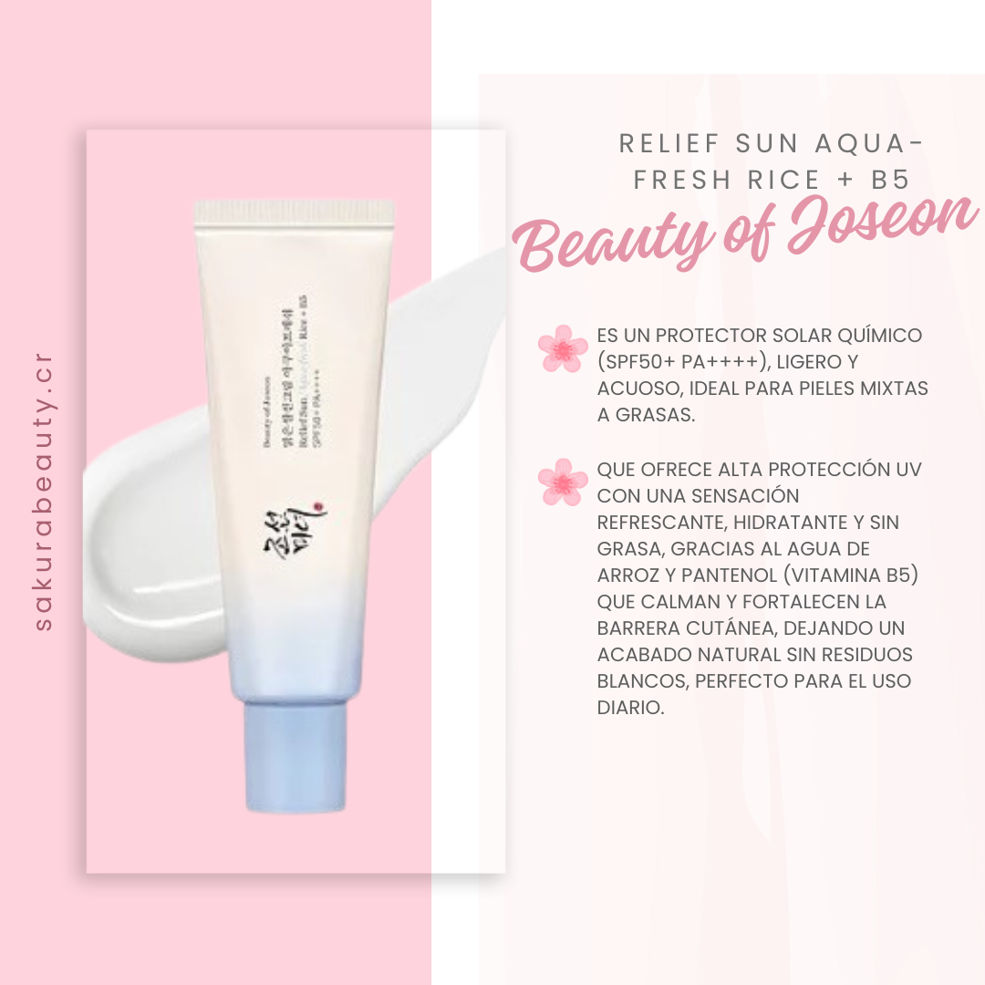 Bloqueador solar Relief Sun Aqua-Fresh Rice + B5 - Beauty of Joseon