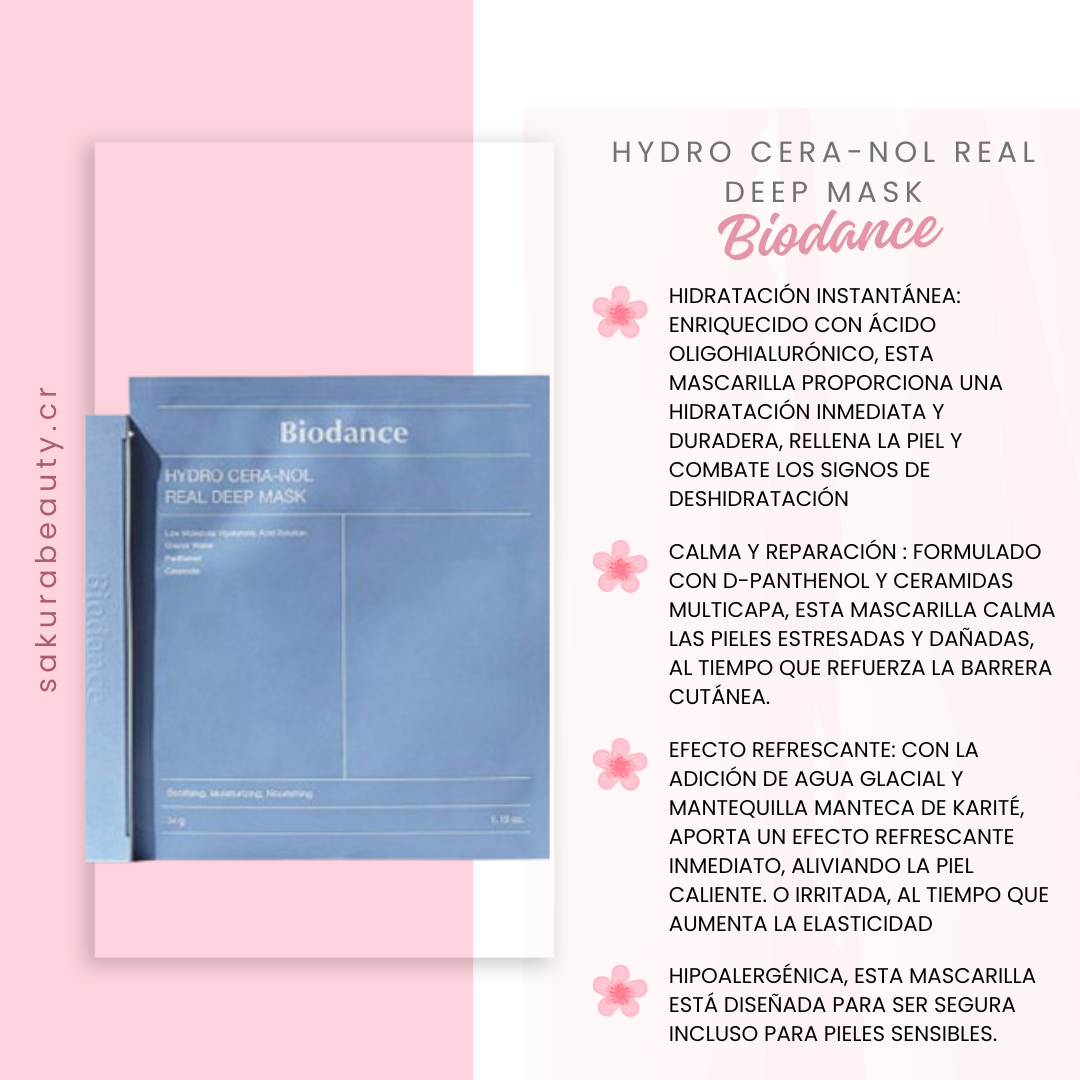 Mascarilla facial Hydro Cera-Nol Real Deep Mask - Biodance
