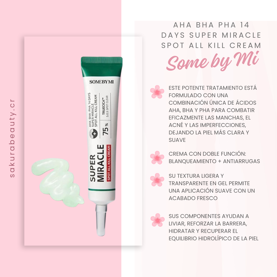 Crema AHA BHA PHA 14 Days Super Miracle Spot All Kill Cream - Some by Mi