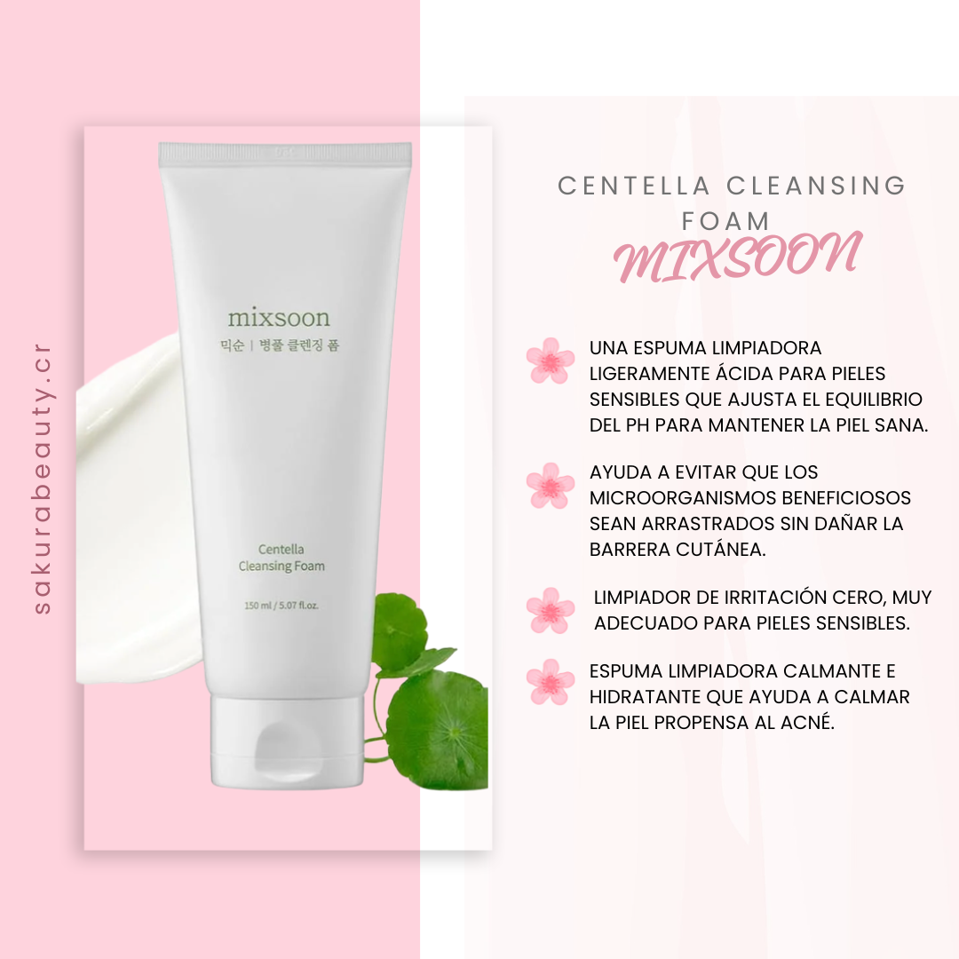 Limpiador facial en espuma Centella Cleansing Foam - MIXSOON