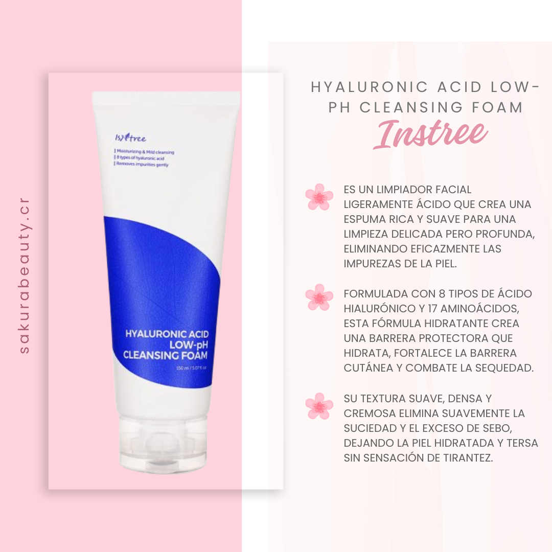 Limpiador facial en espuma Hyaluronic Acid Low-pH Cleansing Foam - Instree