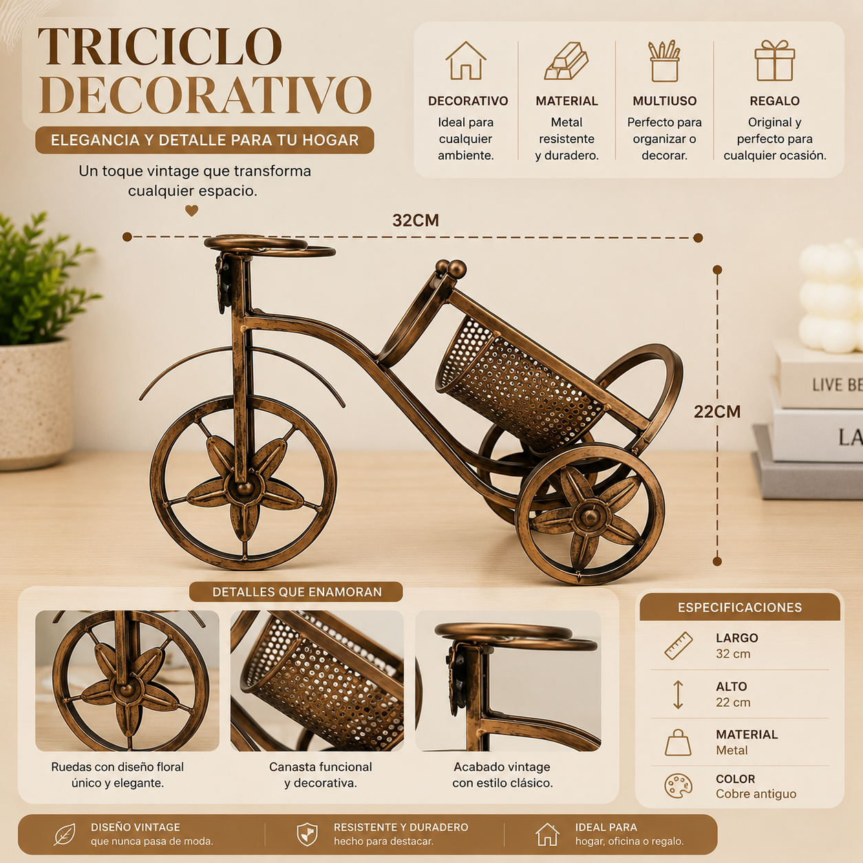 Porta vinos triciclo 1