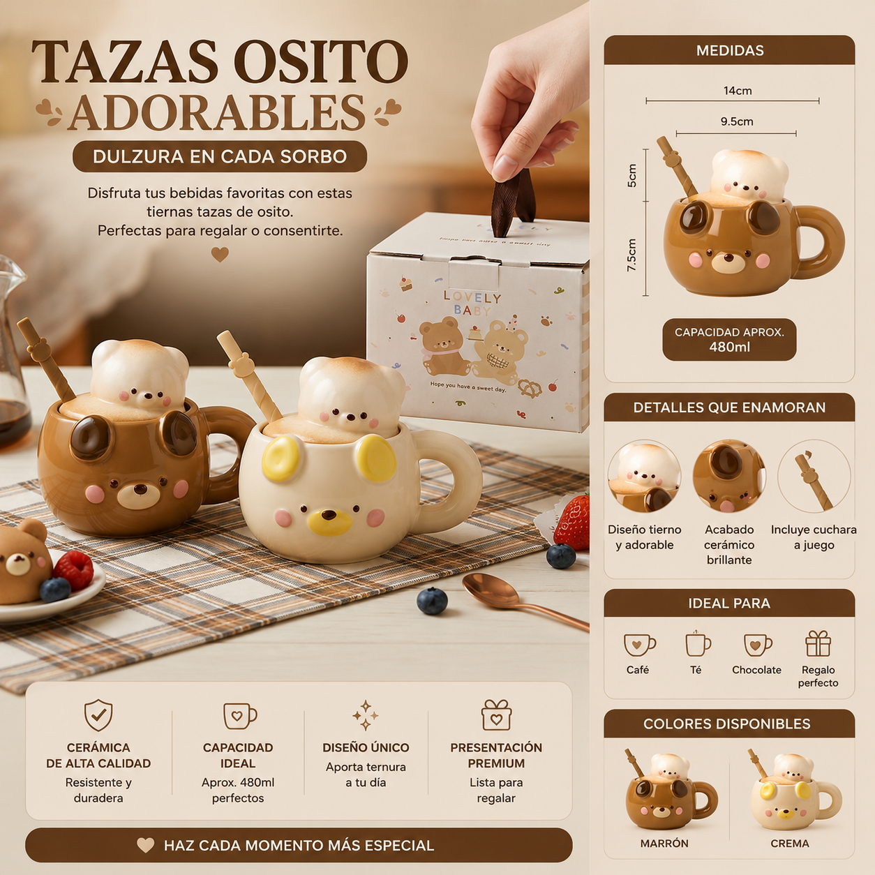 Jarra doble oso