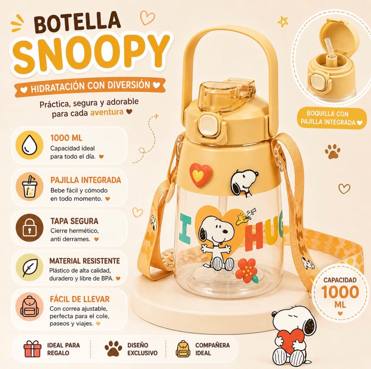 Botella de Snoopy