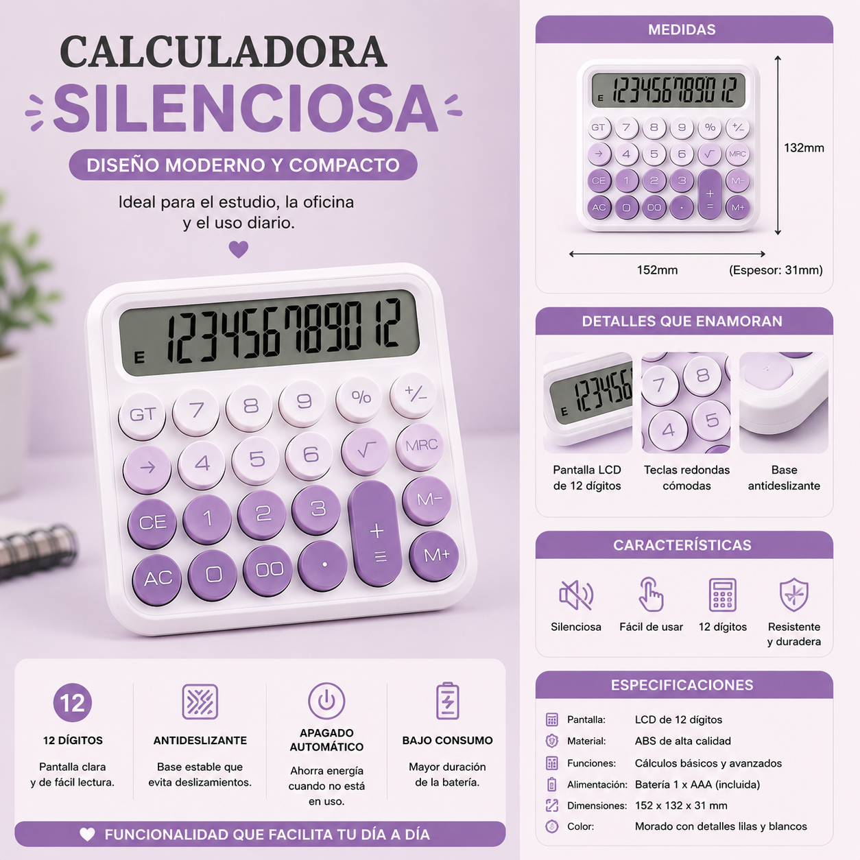 Calculadora morada