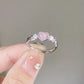 Anillo corazón rosa