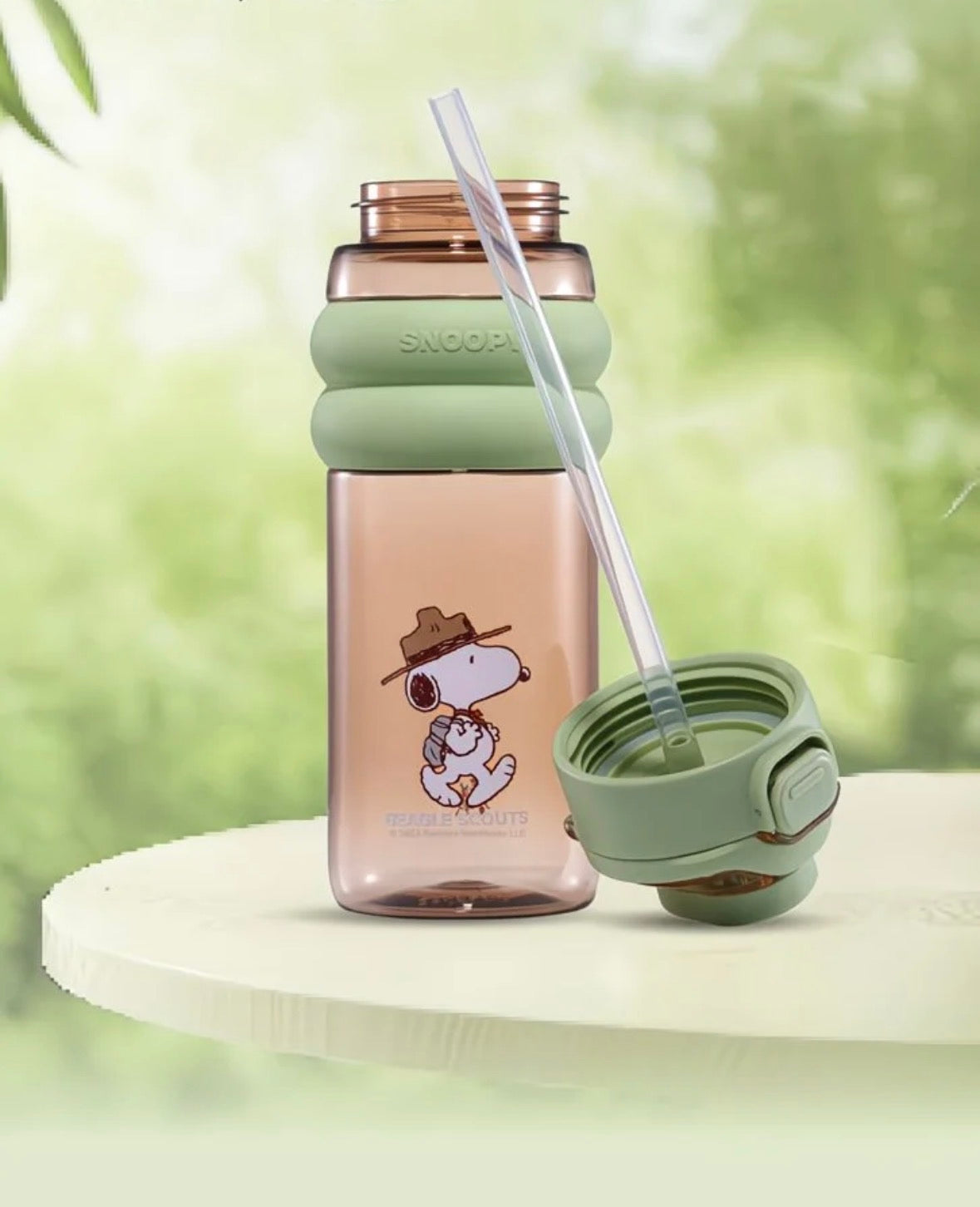 Botella Verde Snoopy Camper