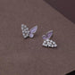 Aretes cute mariposa lila