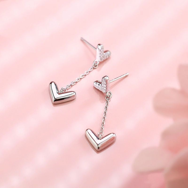 Aretes corazón cute