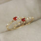 Anillo corazón Rojo ajustable