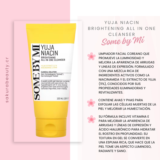 Limpiador facial en espuma Yuja Niacin Brightening All in One Cleanser - Some by Mi