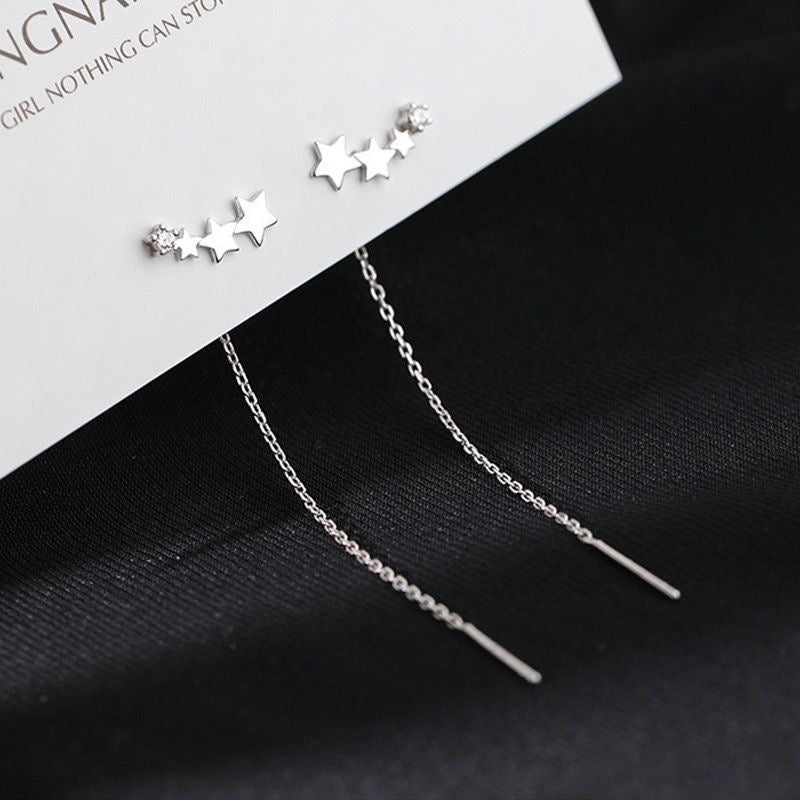Aretes estrellitas con caída