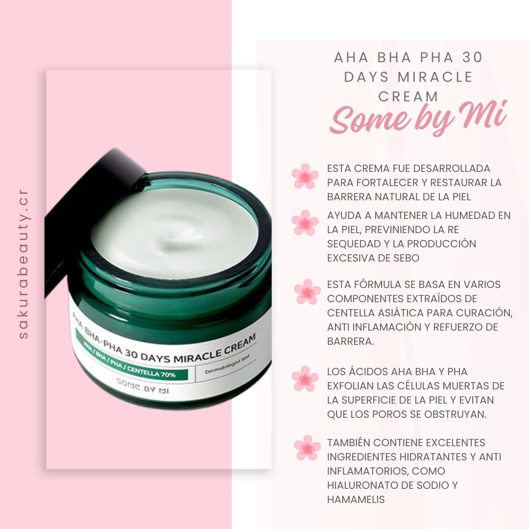 Crema AHA BHA PHA 30 Days Miracle Cream - Some by Mi