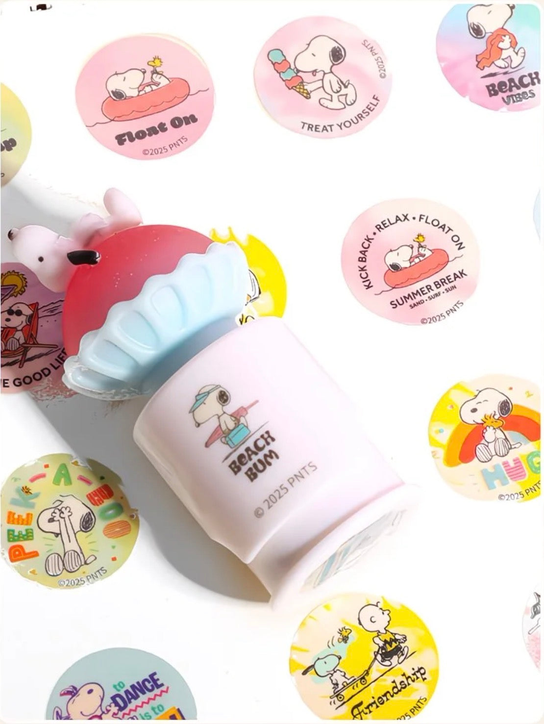 Kit de Stickers estilo sello Snoopy naranja