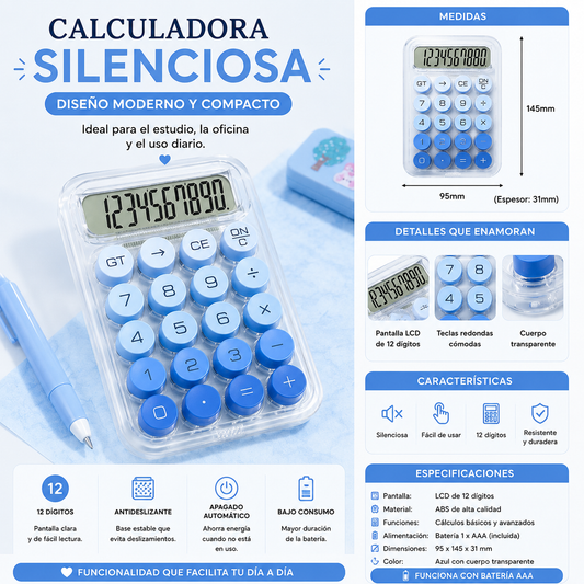 Calculadora pequeña azul