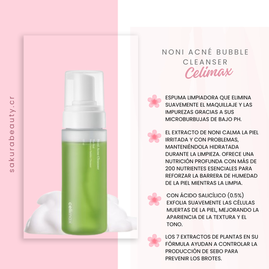 Limpiador facial en espuma Noni Acné Bubble Cleanser - Celimax