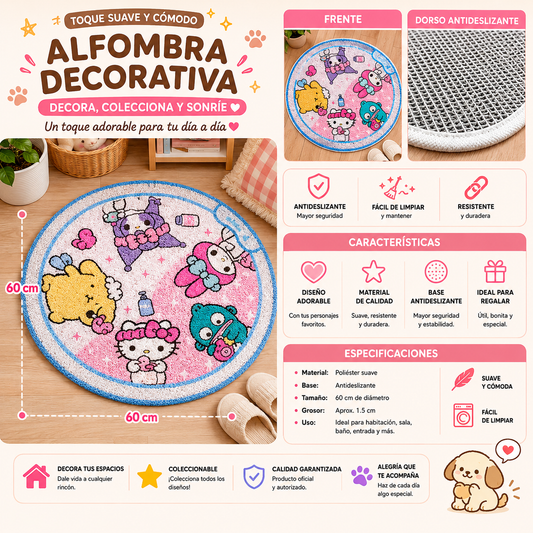 Alfombra redonda Sanrio