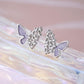 Aretes cute mariposa lila