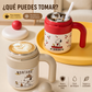 Jarra con pajilla Snoopy