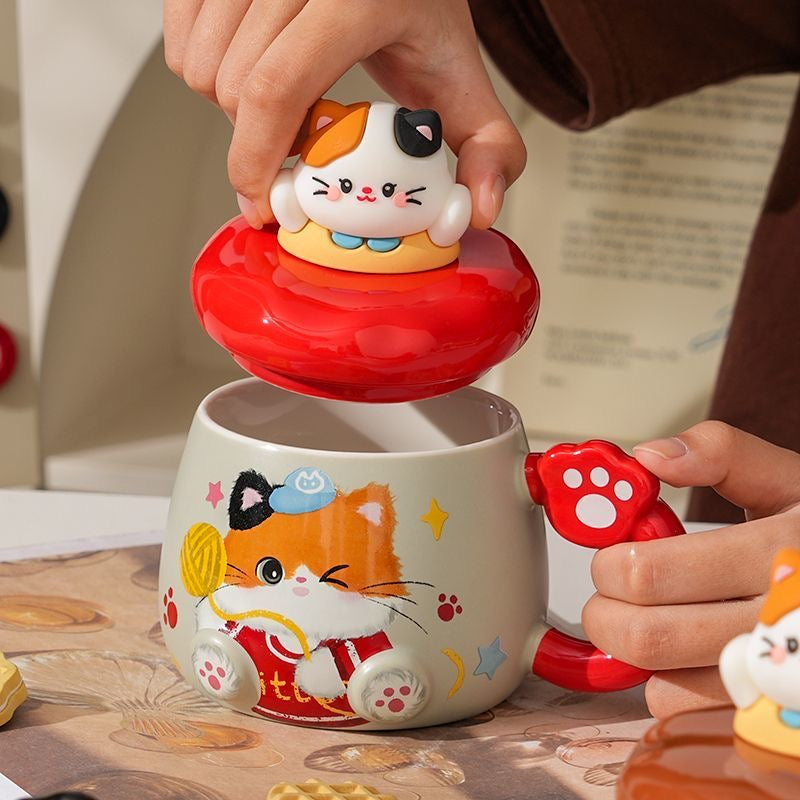 Jarra de Gato con tapa