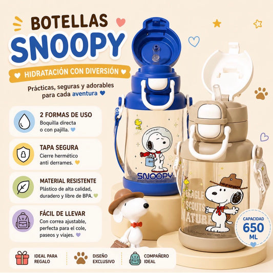 Botella de snoopy