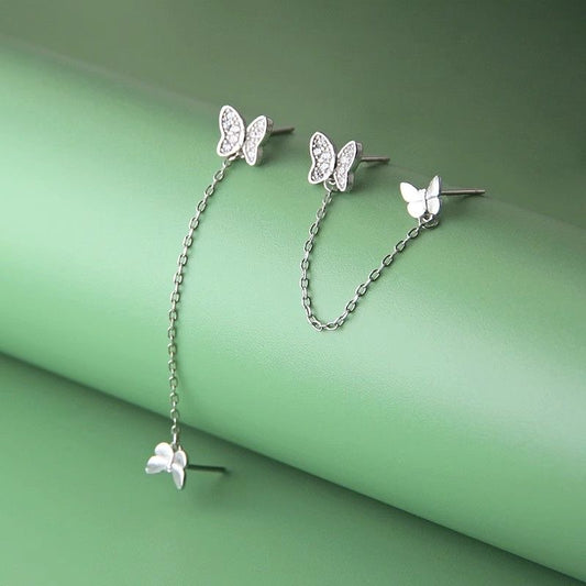 Aretes de mariposa doble