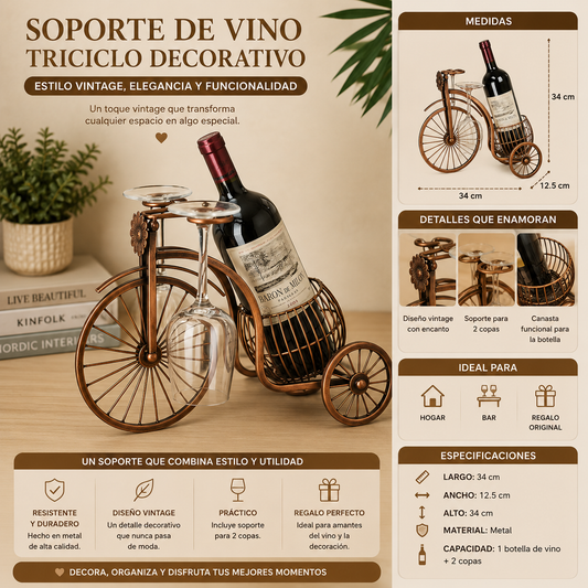 Porta vinos triciclo 2
