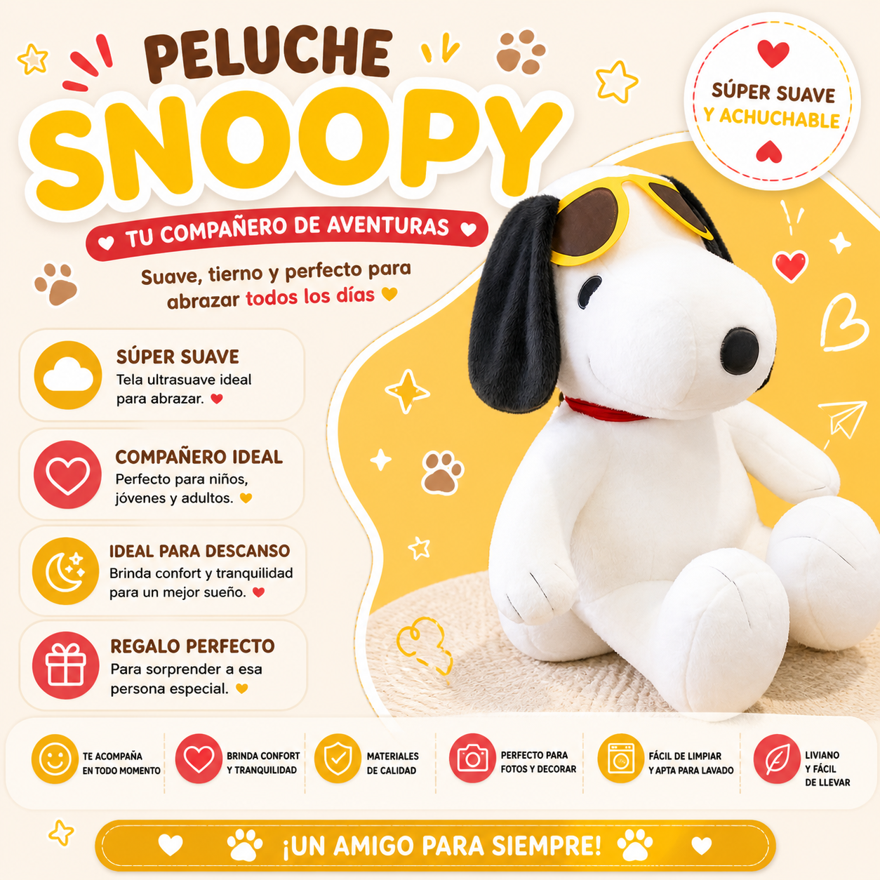Peluche Snoopy aviador