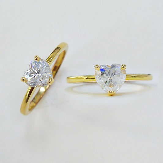 Anillo corazón Zirconia