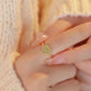 Anillo corazón jade ajustable