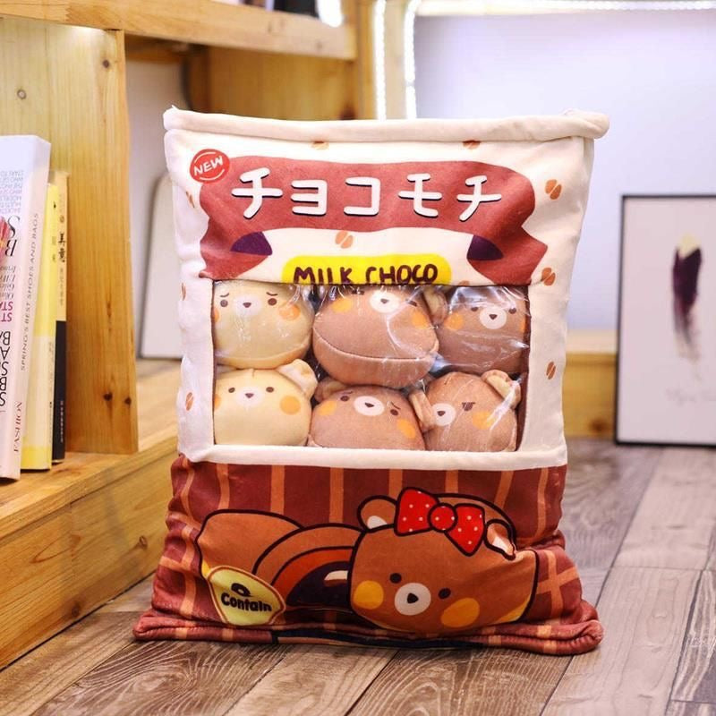 Almohadón con peluches dentro