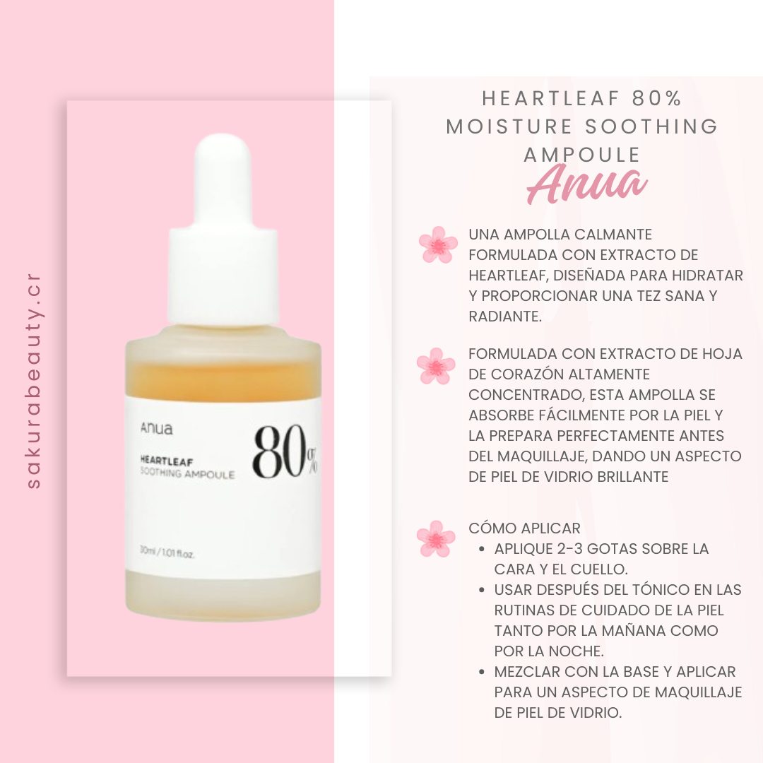 Serum Heartleaf 80% Moisture Soothing Ampoule - Anua