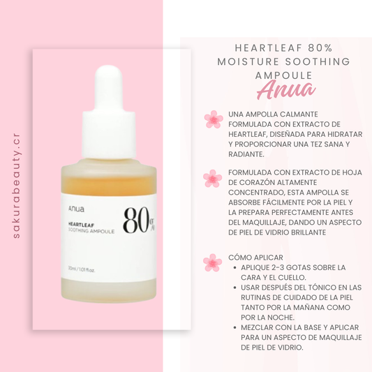Serum Heartleaf 80% Moisture Soothing Ampoule - Anua