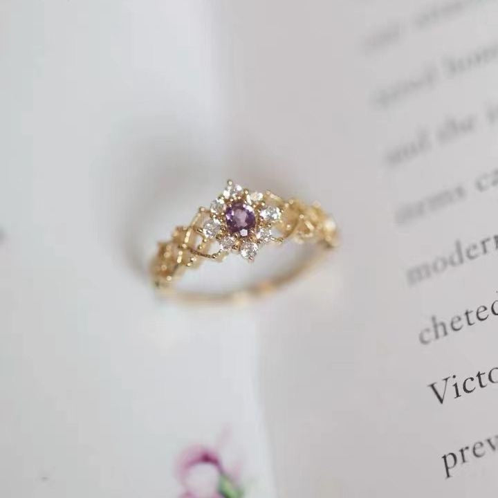 Anillo minimalista morado