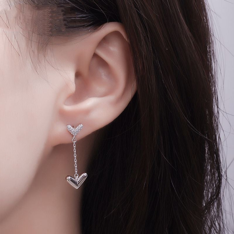 Aretes corazón cute