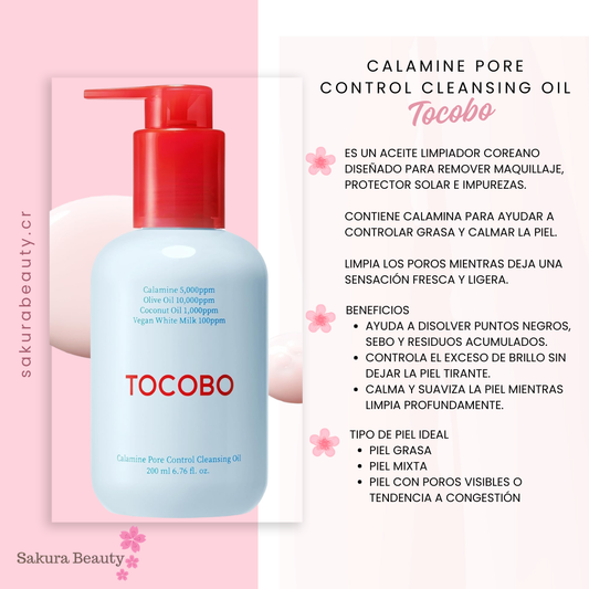 Limpiador facial en aceite Calamine Pore Control Cleansing Oil - Tocobo