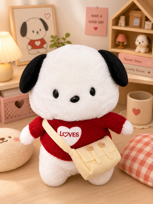 Peluche Pochacco con suéter rojo