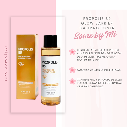 Tónico Propolis B5 Glow Barrier Calimng toner - Some by Mi
