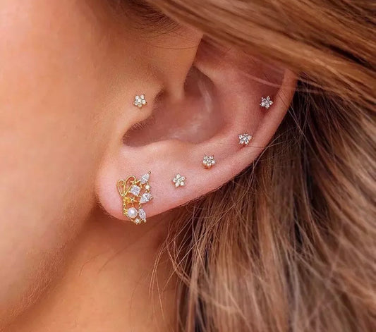 Set de aretes cierre de tapón