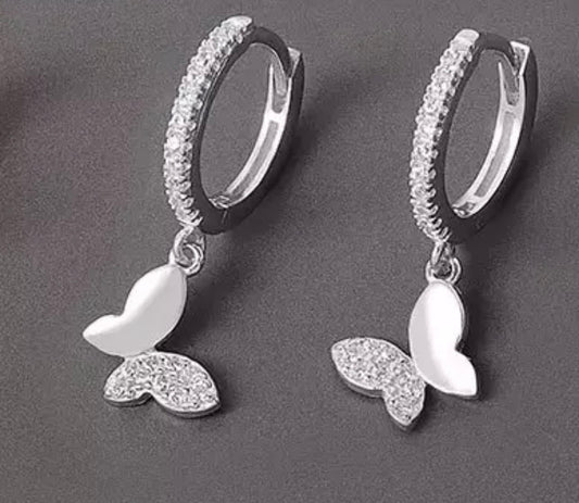 Huggies mariposa plata