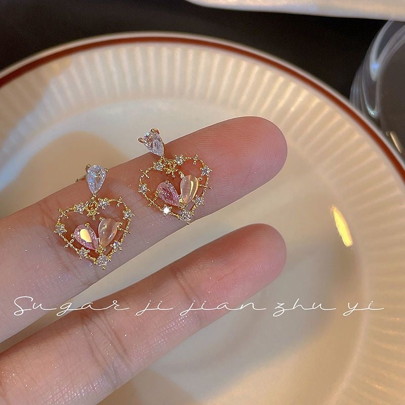 Aretes corazón cute